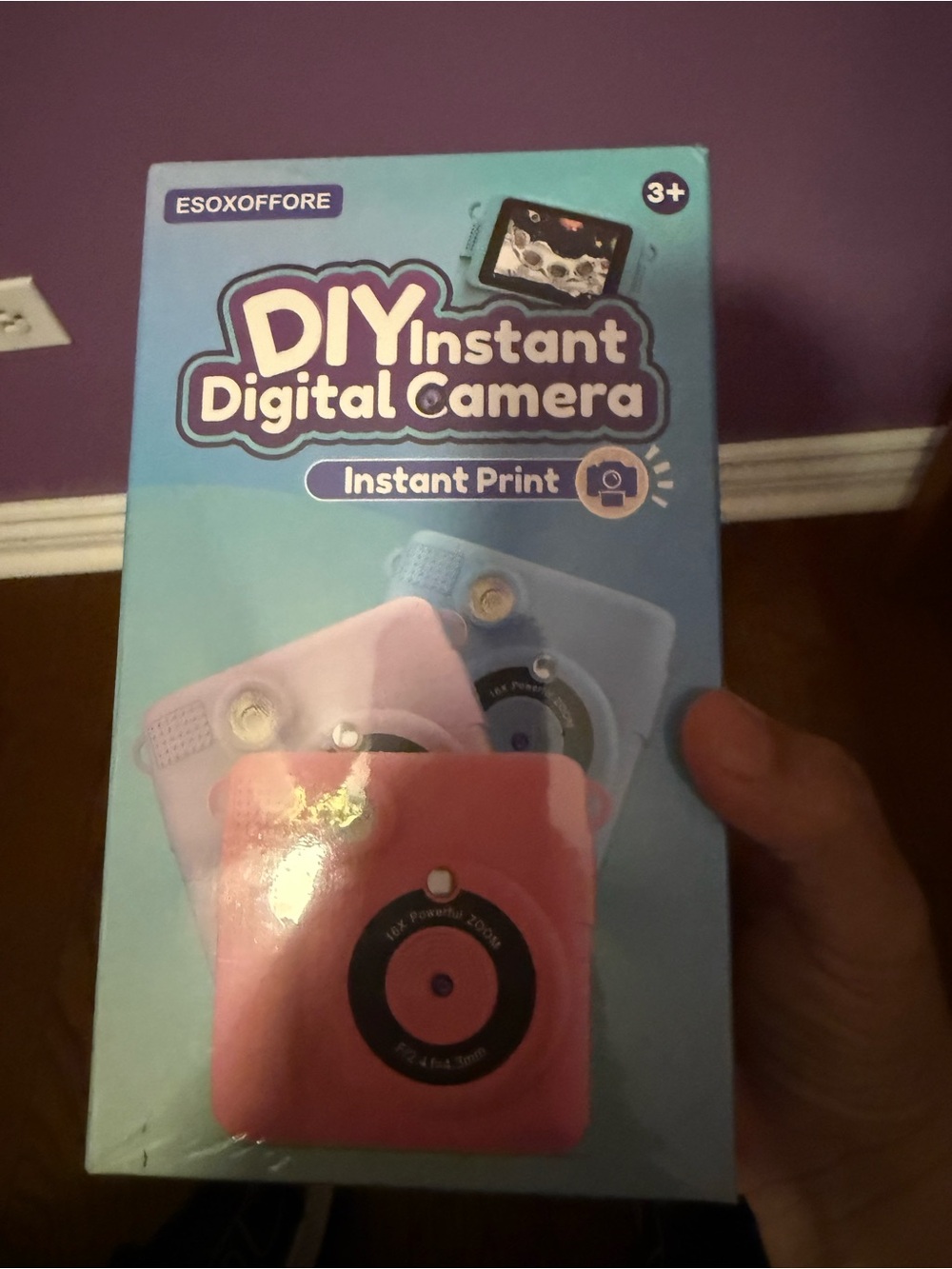 Pink DIY Instant Digital Camera with Instant Print